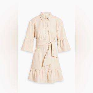 NWT Veronica Beard Luriane Faux Leather Shirt Dress…size 4